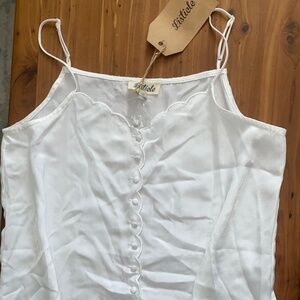 Red Dress Boutique White button tank